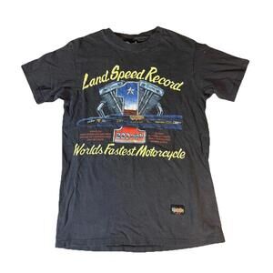 Vintage Easy riders Biker T Shirt Land Speed Record Double sided Men’s Medium
